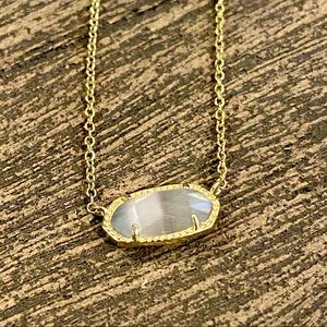 Kendra Scott Elisa Necklace with slate cats eye stone